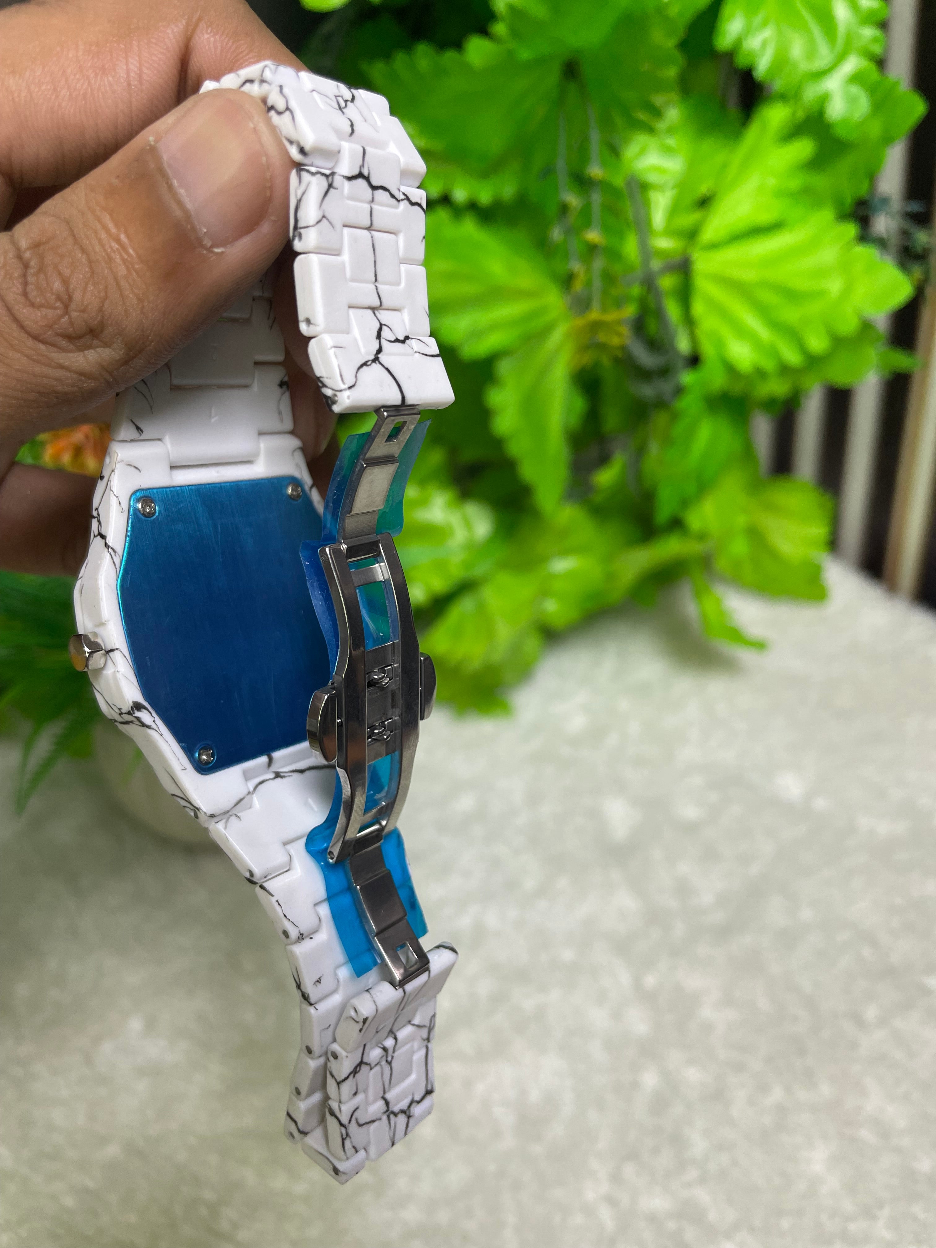 White Aura - Marble Dial - Fiber Material