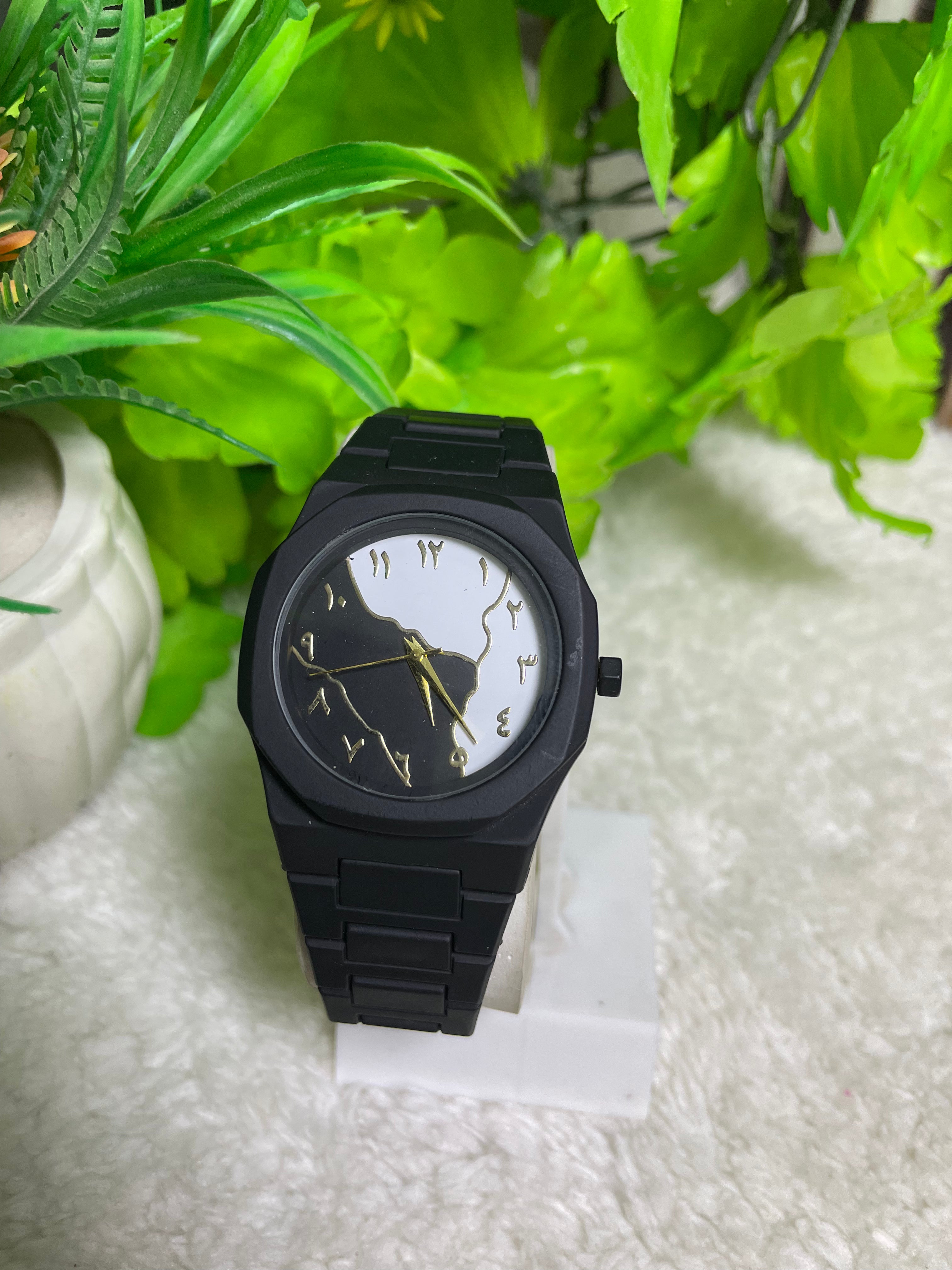 Black Aura- Marble Dial - Fiber Material