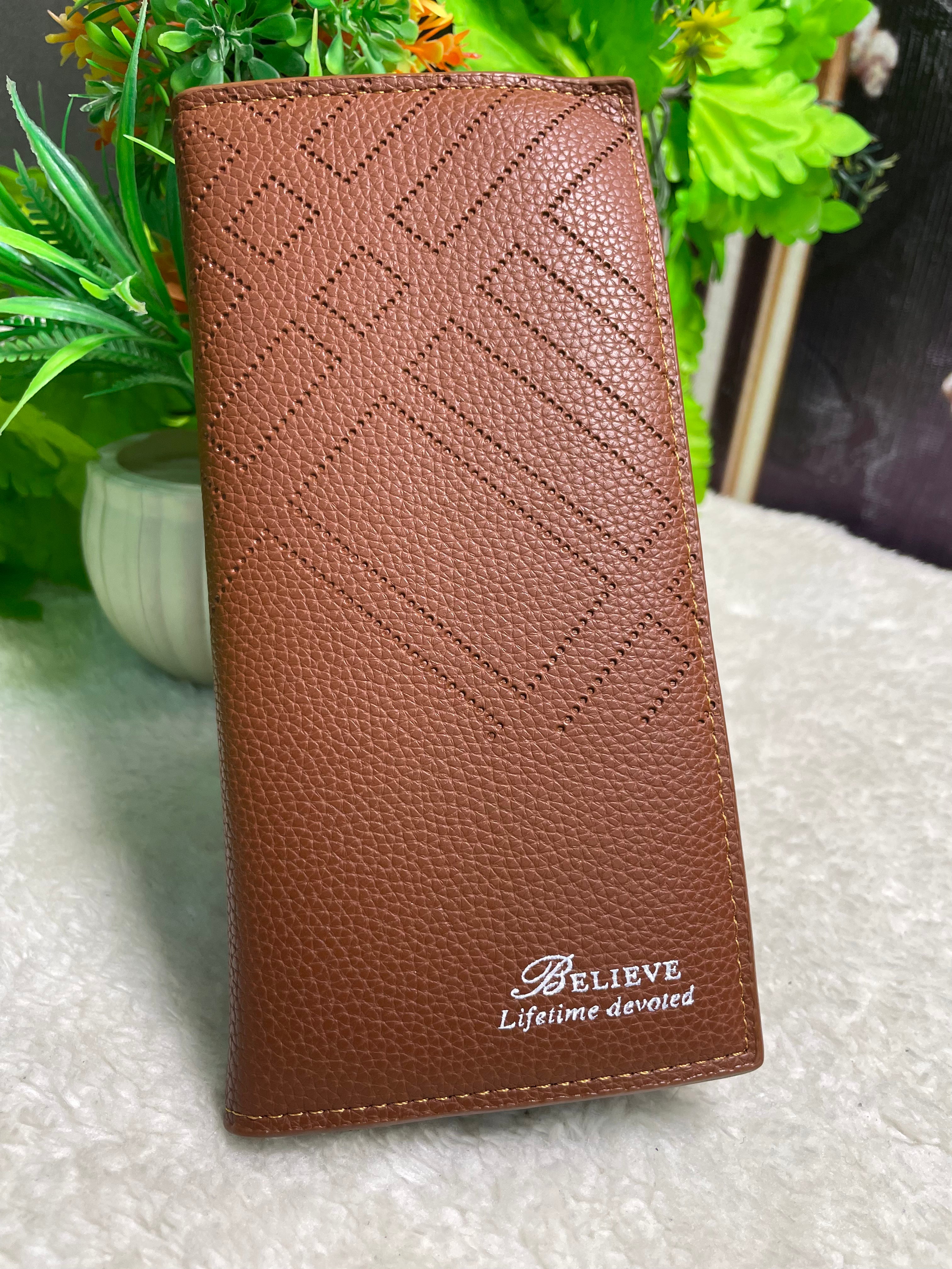 Leather Long Wallet for men