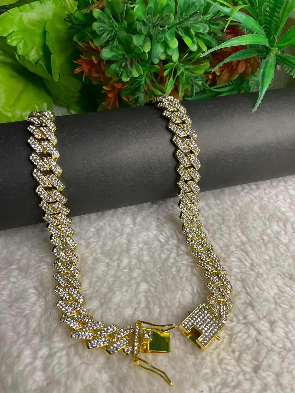 Golden Iced Out Cuban Chain