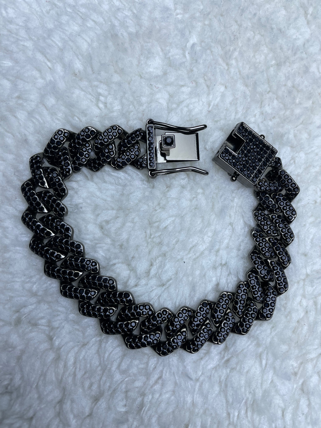 Black Iced Out Cuban Bracelet