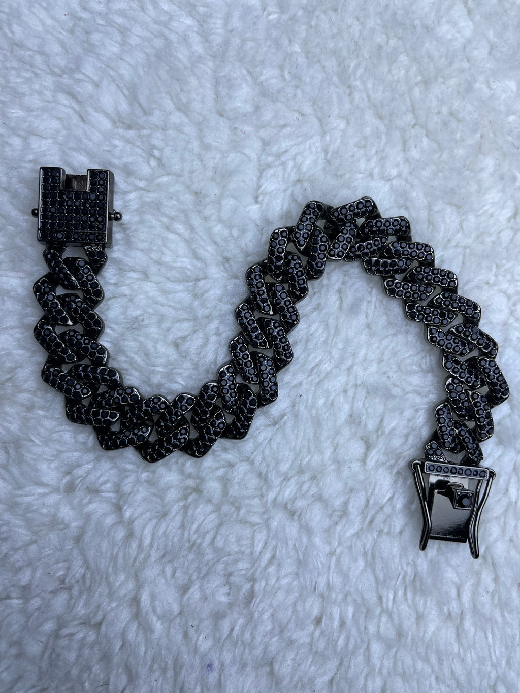 Black Iced Out Cuban Bracelet